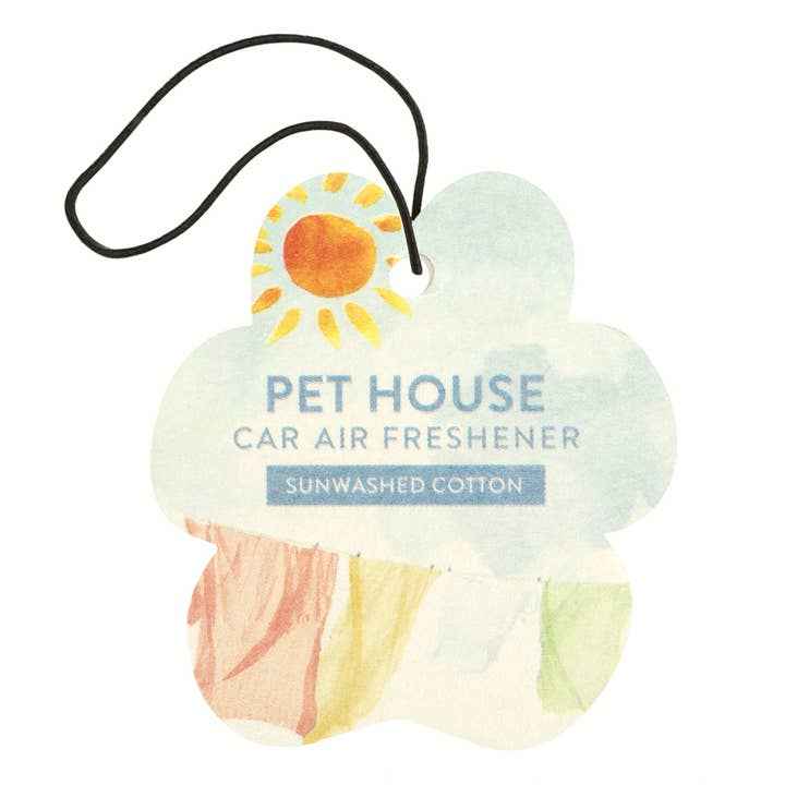 Sunwashed Cotton Car Air Freshener–pet House by One Fur All