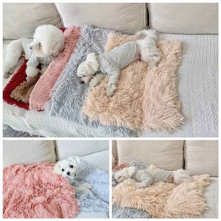 Non-Shedding Pet Blanket, Machine Washable Vegan Fur