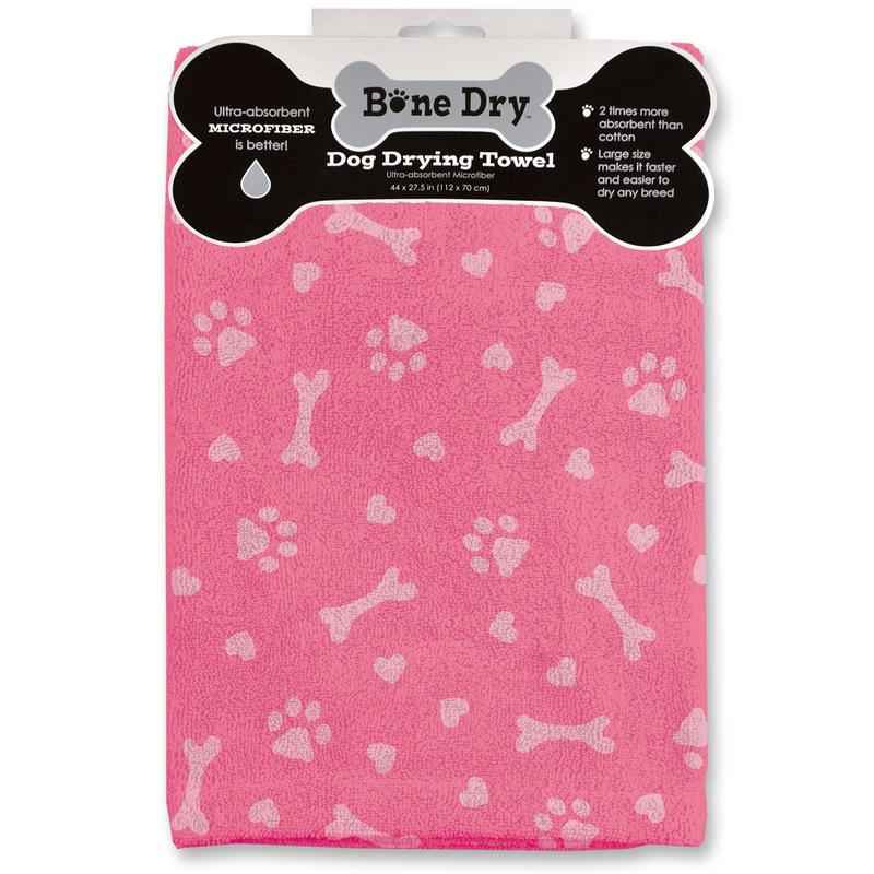 Pink Printed Hearts Microfiber Drying Towel