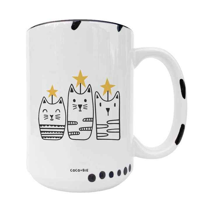 Christmas Cat Mug 15oz Ceramic - Coco+bie Designs