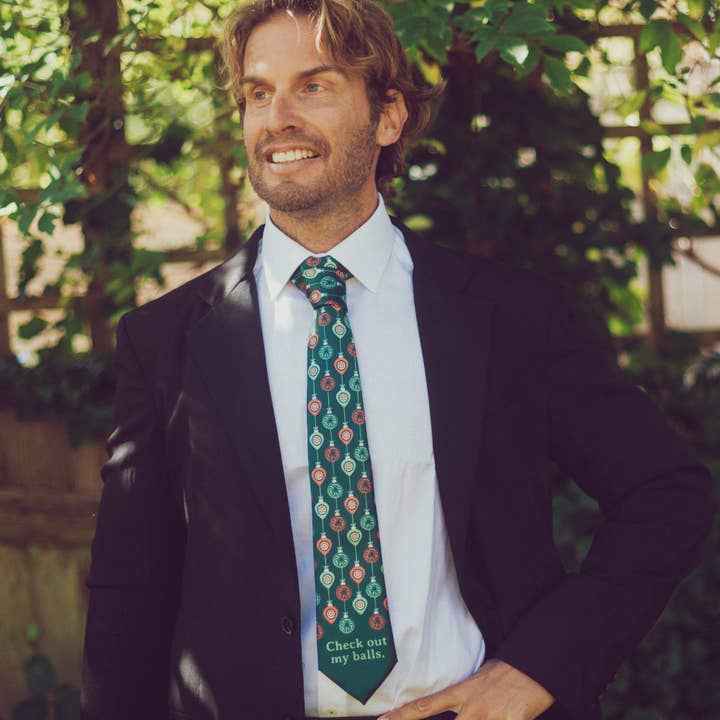 Novelty Christmas Tie – Crazy Dog T-Shirts Holiday Necktie