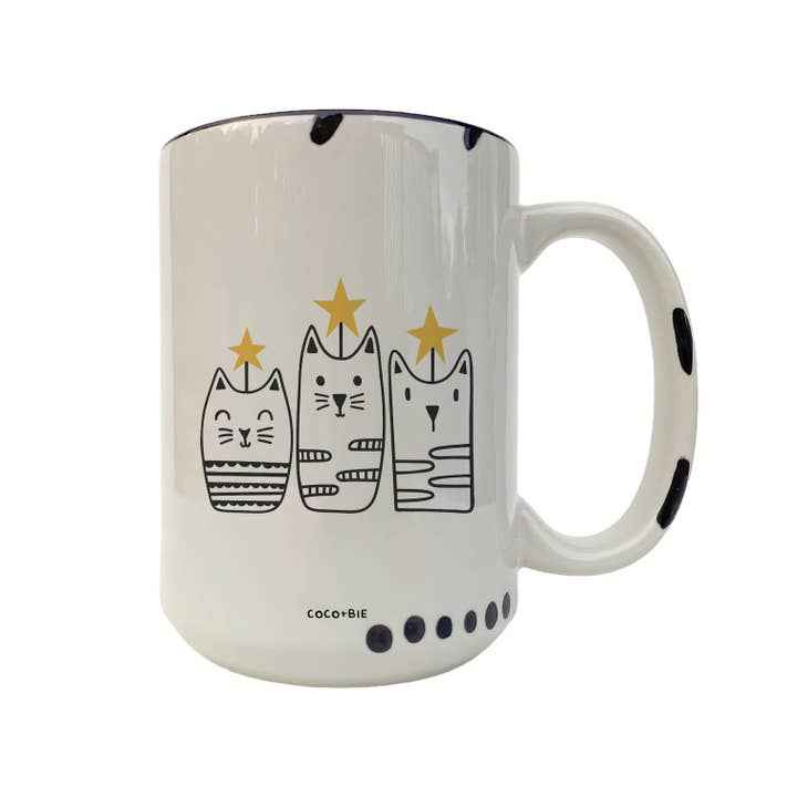 Christmas Cat Mug 15oz Ceramic - Coco+bie Designs