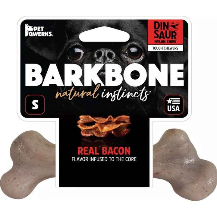 BarkBone Natural Instincts Dinosaur Bacon Dog Chew