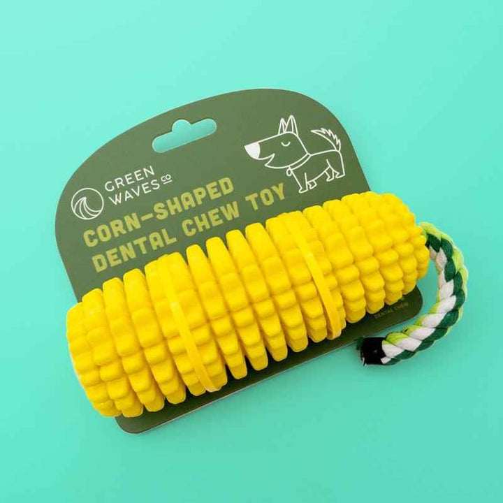Corn-Shaped Dental Chew Toy - Yellow
