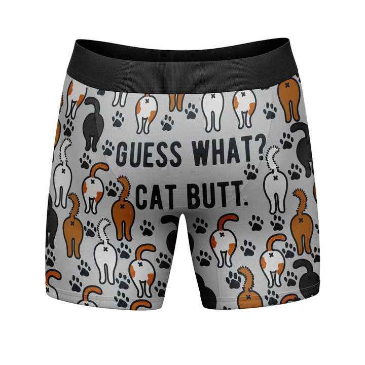Funny Cat Butt Boxers – Crazy Dog T-Shirts Men's Underwear