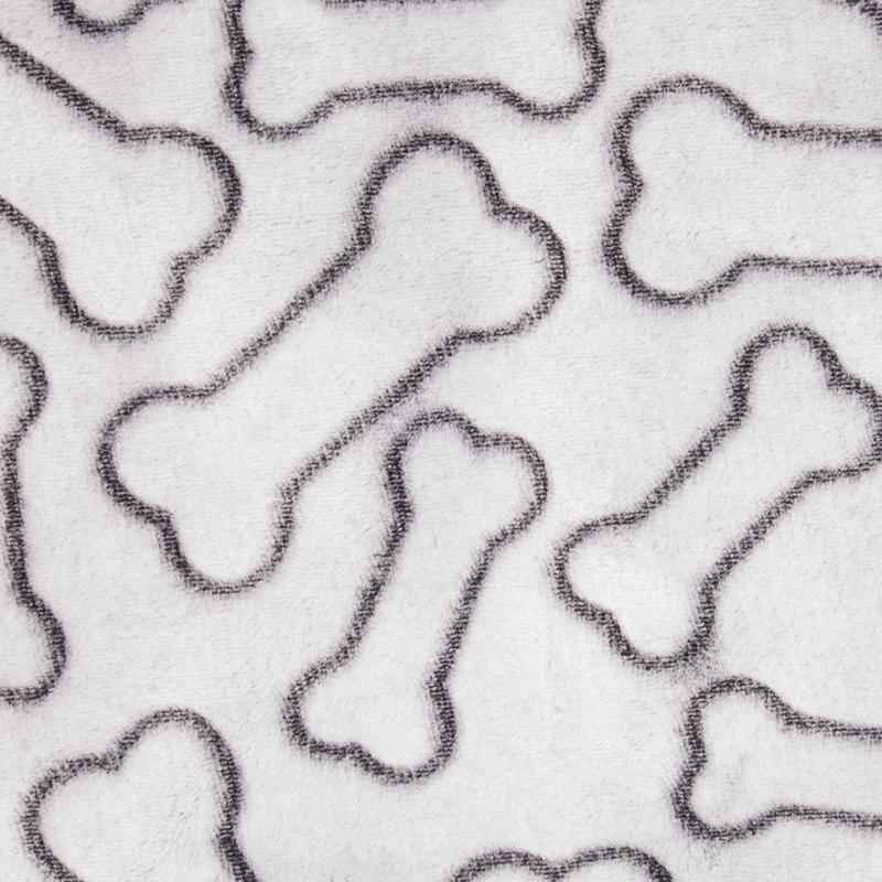 Black Embossed Bone Print Pet Blanket