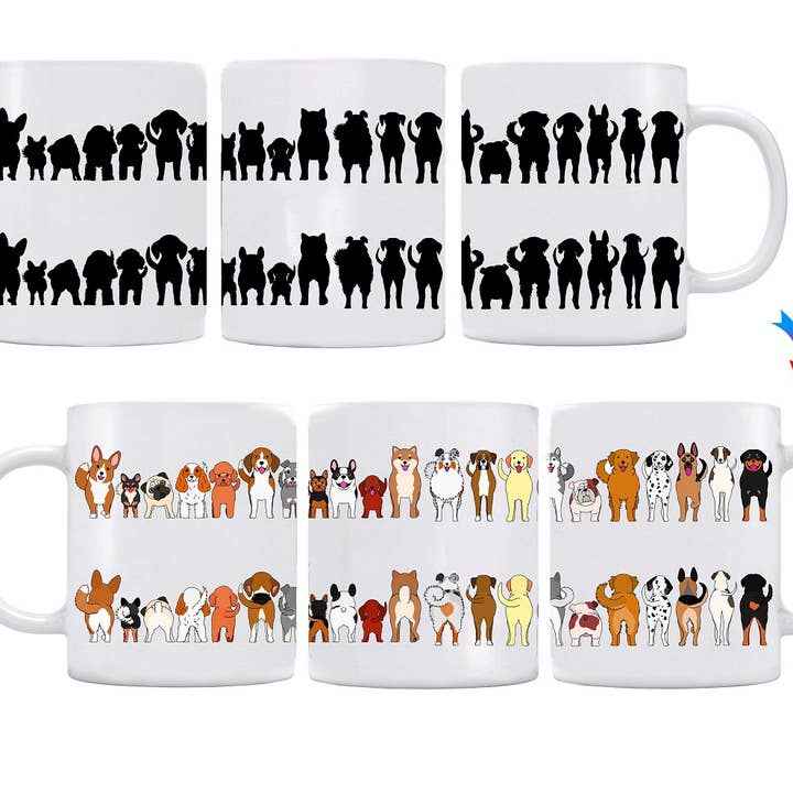 Color Changing Dog Mug with Thermochromic Design by Sunkiss