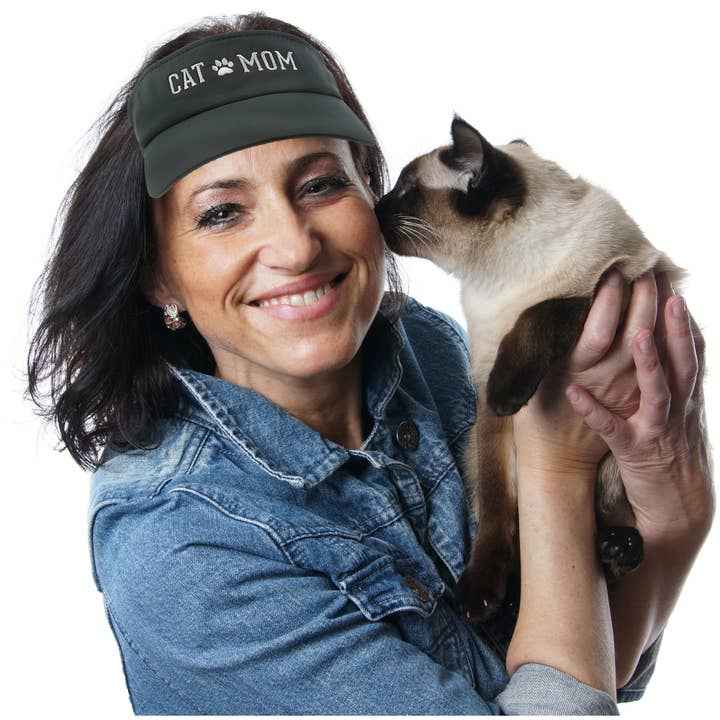 Cat Mom Visor Dark Gray Dri-Fit Adjustable - Pavilion