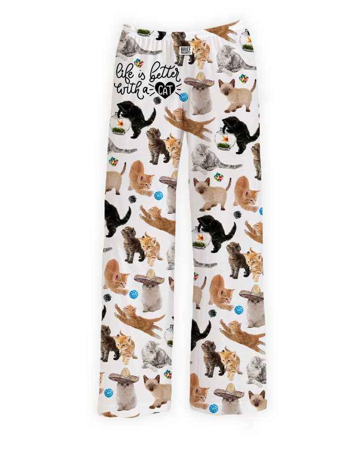 Cat Lounge Pants Life Is Better with a Cat - Brief Insanity