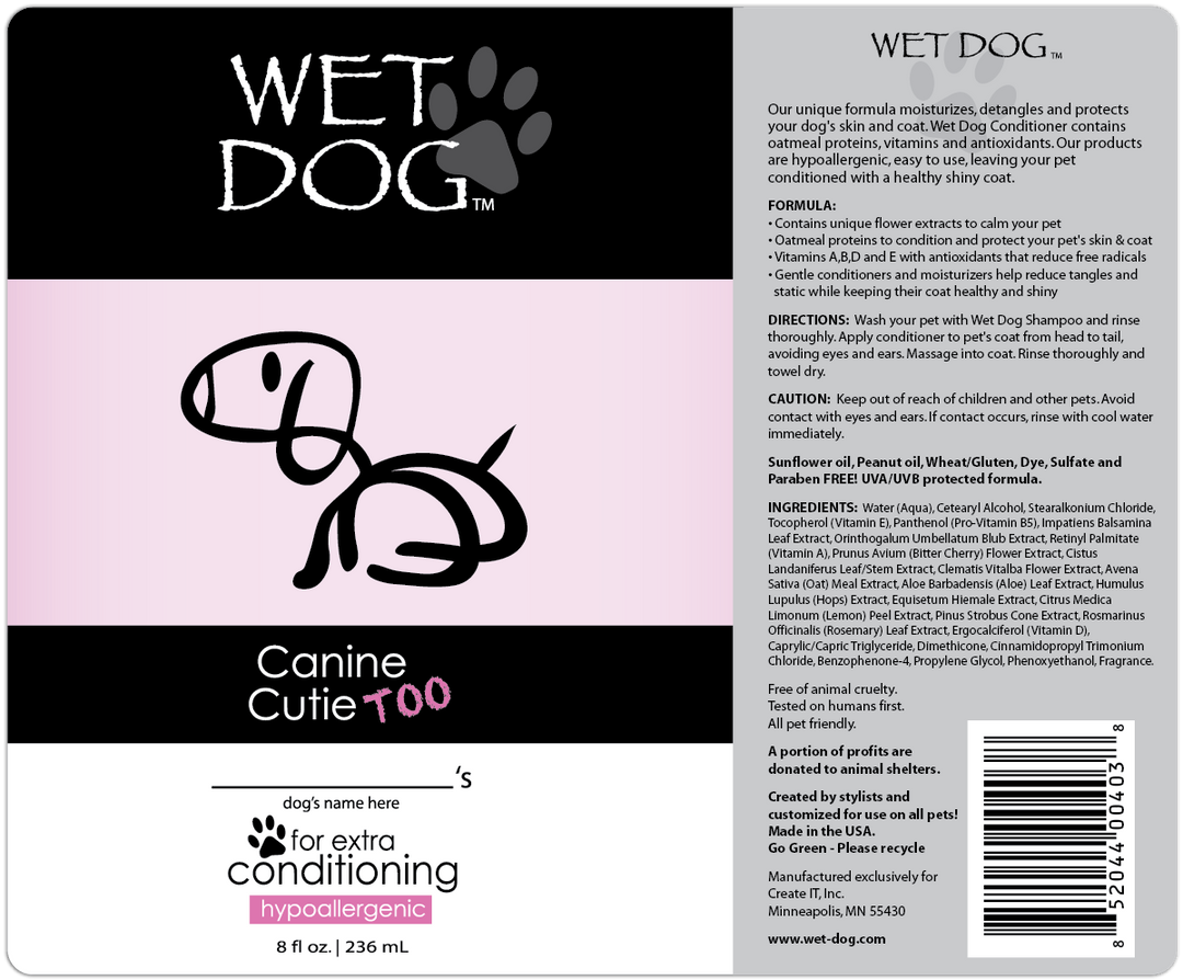 Wet Dog Canine Cutie Calming Dog Conditioner