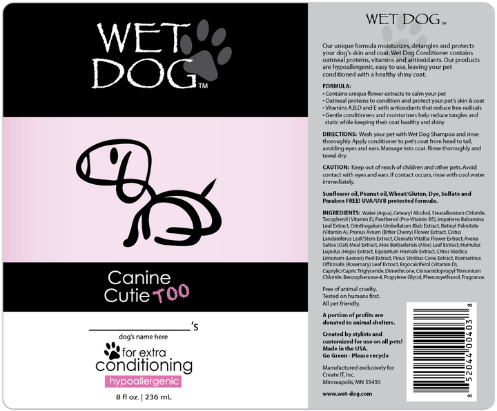 Wet Dog Canine Cutie Calming Dog Conditioner