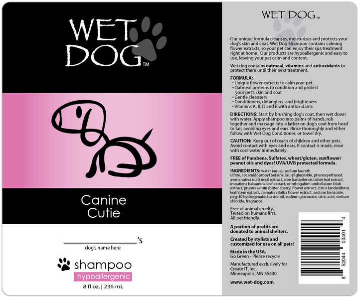 Wet Dog Canine Cutie Calming Dog Shampoo