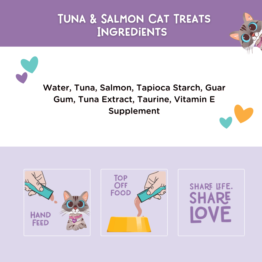 Tuna Salmon Cat Treats Mousse, Pack of 4 - Love, Nala