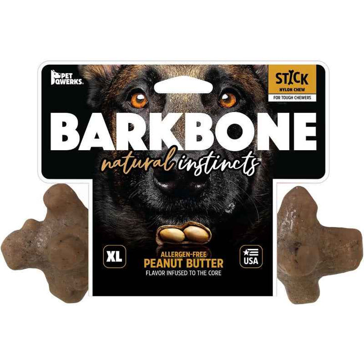 BarkBone Natural Instincts Stick Peanut Butter Infused Nylon Dog Chew