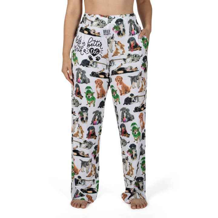 Dog Lover Lounge Pants, Life Is Better – Brief Insanity