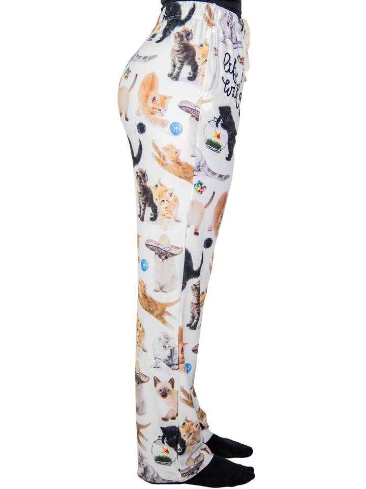 Cat Lounge Pants Life Is Better with a Cat - Brief Insanity