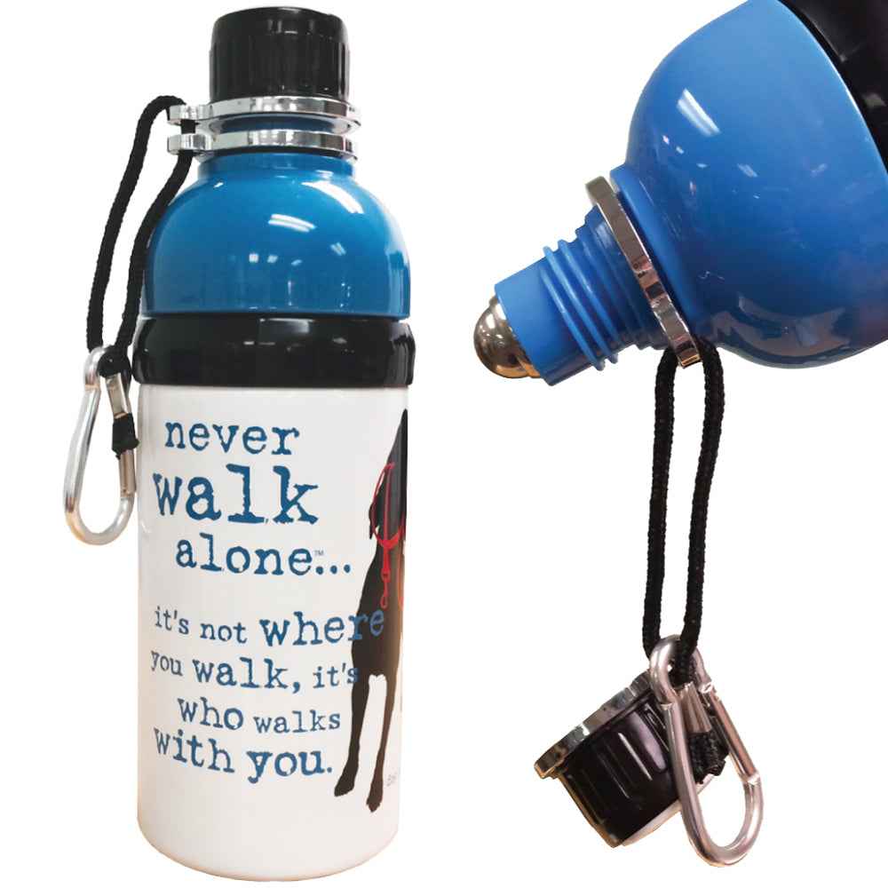 Pet Water Bottle with Roller Ball - Never Walk Alone, 16oz