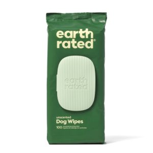 Earth Rated Unscented Dog Grooming Wipes 100ct