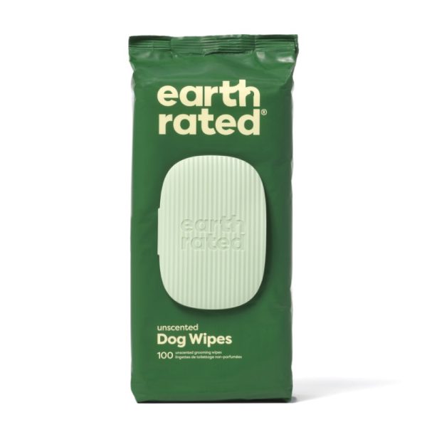 Earth Rated Unscented Dog Grooming Wipes 100ct